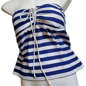 RALPH LAUREN striped tankini swim top al